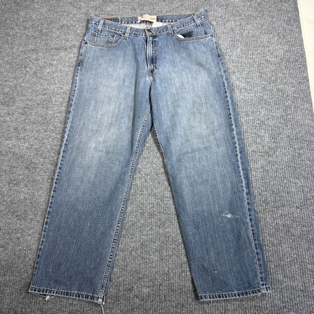 Levis Signature Jeans Mens Med Wash Blue Denim Relaxed Fit Baggy Y2K 100% Cotton